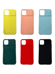 Бирюзовый чехол с защитой камеры в виде шторки для Apple iPhone 11 / 11 pro
