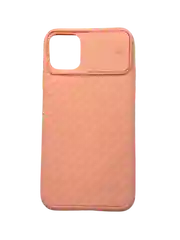 Розовый чехол с защитой камеры в виде шторки для Apple iPhone 11 / 11 pro