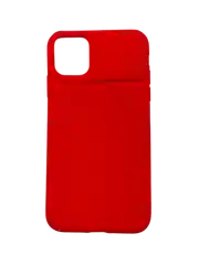 Красный чехол с защитой камеры в виде шторки для Apple iPhone 11 / 11 pro