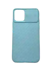 Бирюзовый чехол с защитой камеры в виде шторки для Apple iPhone 11 / 11 pro