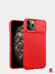 Красный матовый чехол с защитой камеры iPhone 11 Pro