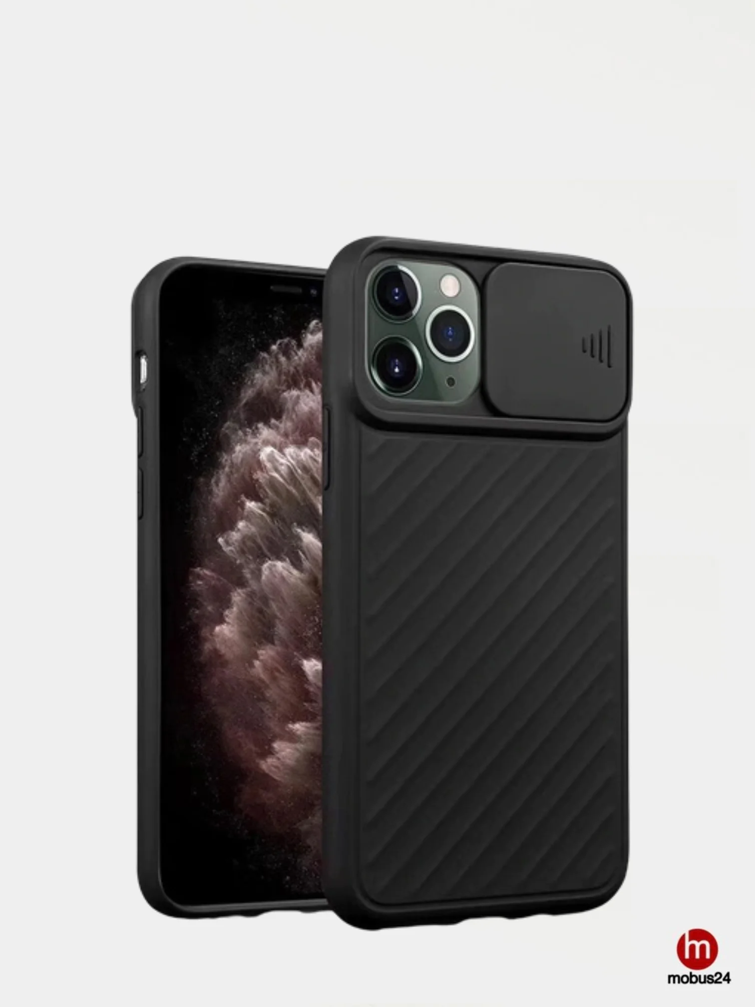 Черный матовый чехол с защитой камеры iPhone 11 Pro