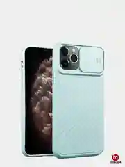 Бирюзовый матовый чехол с защитой камеры iPhone 11 Pro