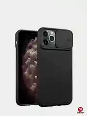 Черный матовый, чехол с защитой камеры iPhone 12, 12 Pro, 6.1