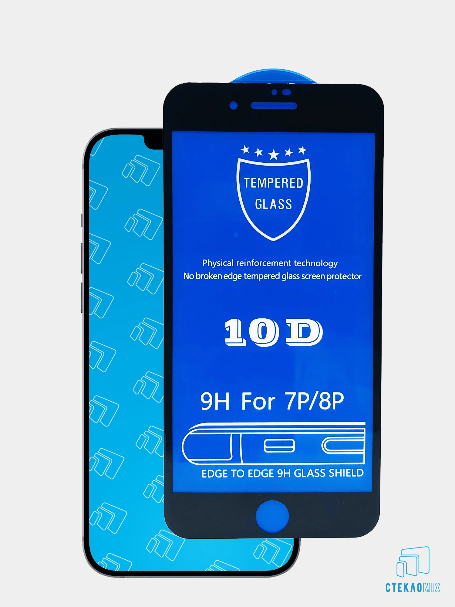 Черный защитное стекло iPhone "10D" 11/XR, X/XS, 7+/8+, 12/12 Pro, 12 Mini, 12 Pro Max