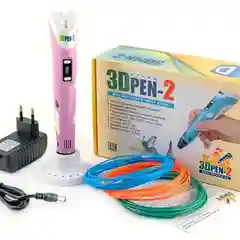 Голубой 3d PEN-2. 3Д ручка второго поколения + стержни PLA для пробы (3DPEN-2 / 3D / 3Д ручка)