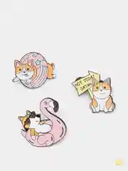 Металлический пин-значок "Cute cat"