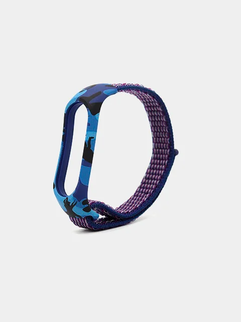 Индиго нейлоновый ремешок для Xiaomi Mi Band 3 / 4 / 5 / 6
