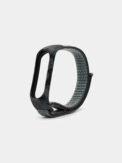 Угольный нейлоновый ремешок для Xiaomi Mi Band 3 / 4 / 5 / 6