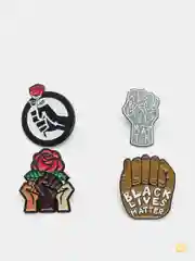 Металлический пин-значок "Black Lives Matter"