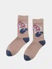 Серебряный носки высокие унисекс