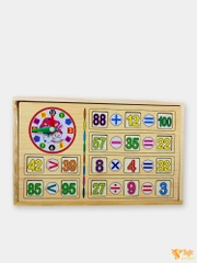 Обучающая игра, математика, счетные палочки, настольная игра, деревянная игрушка