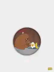 Бежевый значки We Bare Bears, "Вся правда о медведях", 11 видов