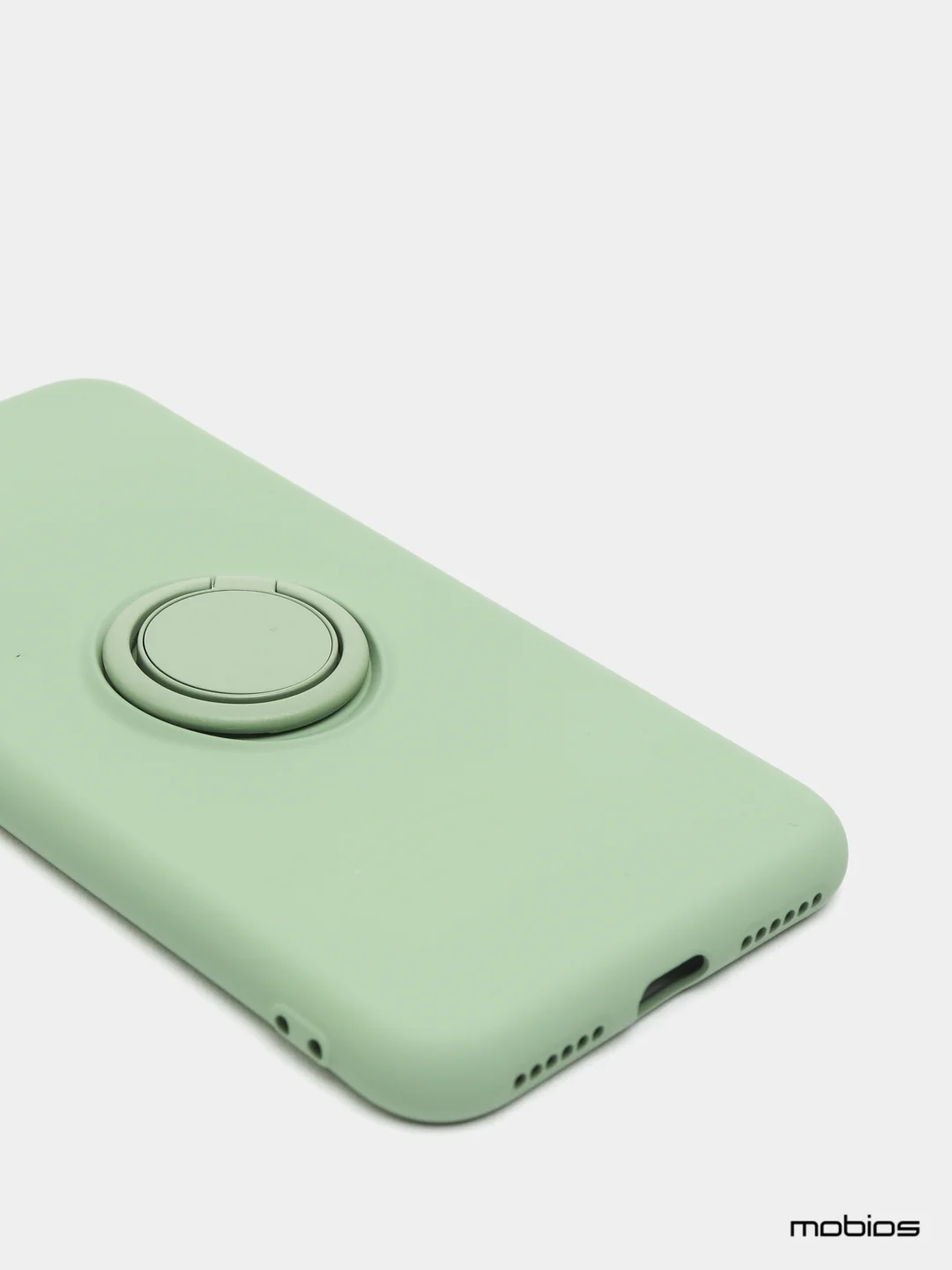 Лесной зеленый чехол силиконовый с кольцом на iPhone 12 Pro Max mobios