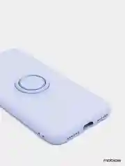 Лавандовый чехол силиконовый с кольцом на iPhone 12 Pro Max mobios