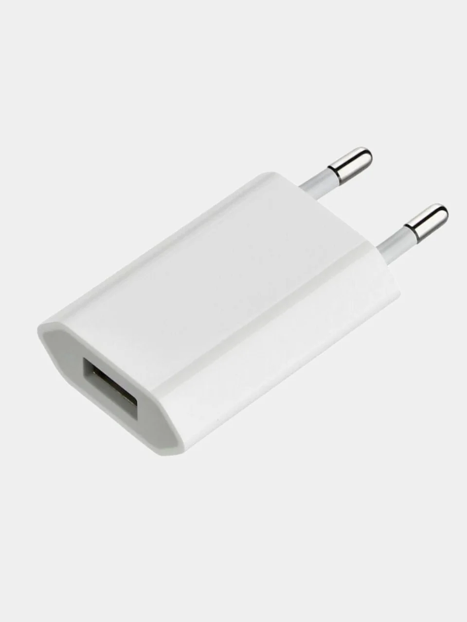 Зарядное устройство 5V 1A для Apple iPhone (плоский) с USB выходом