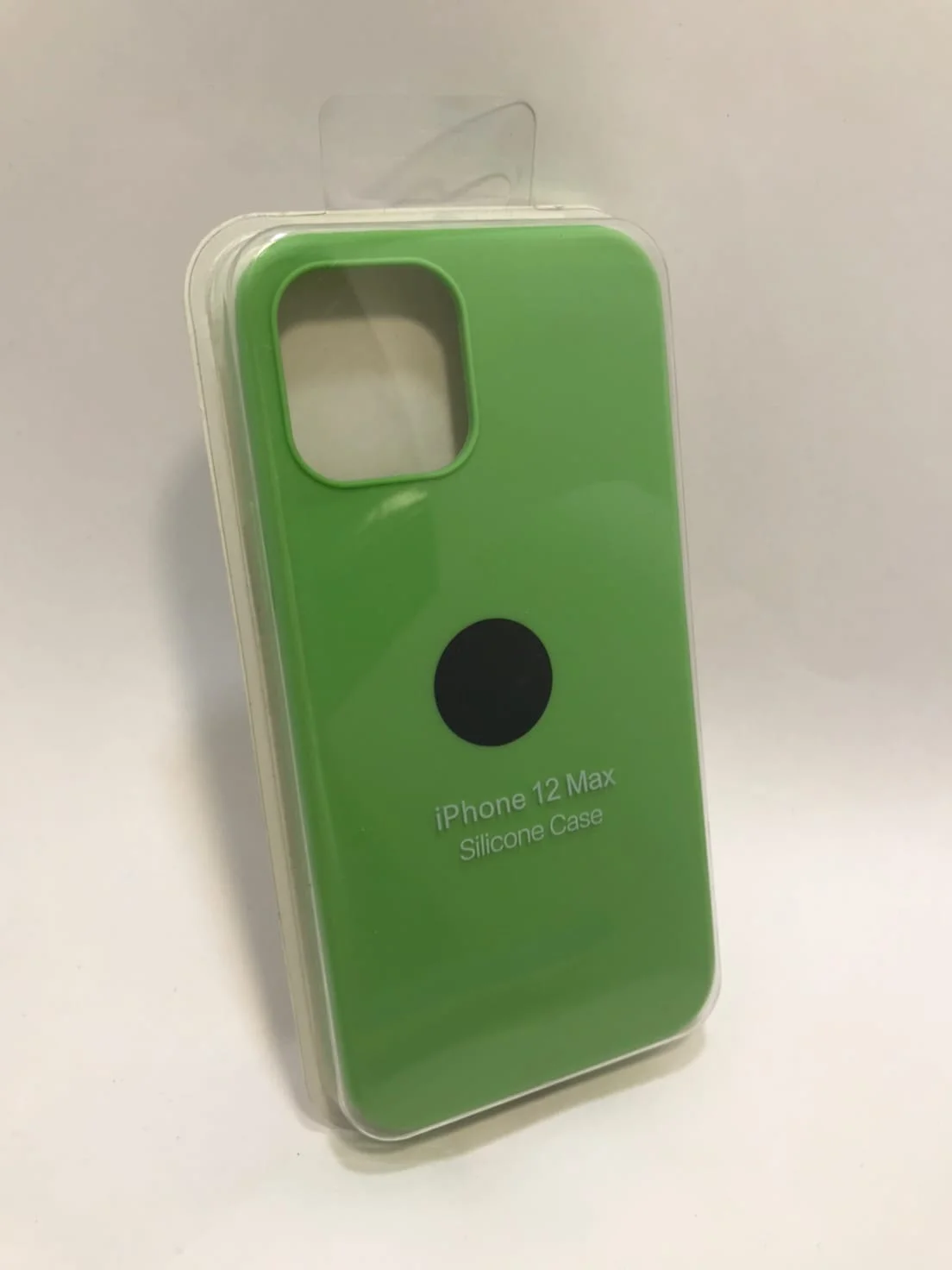 Лайм защитный силиконовый чехол для iPhone 12 Pro, с яблоком