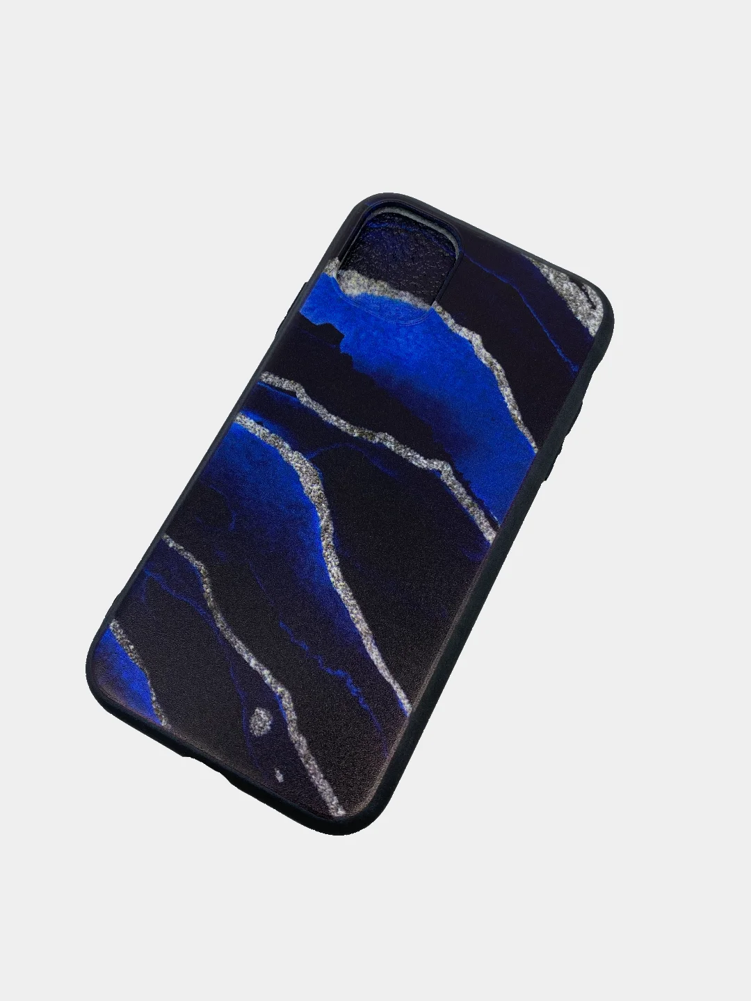 Синий яркий чехол цветные принты картинки iPhone 5S, SE 6 6S 7 8 Plus X XS XR 11 12 Mini Pro Max
