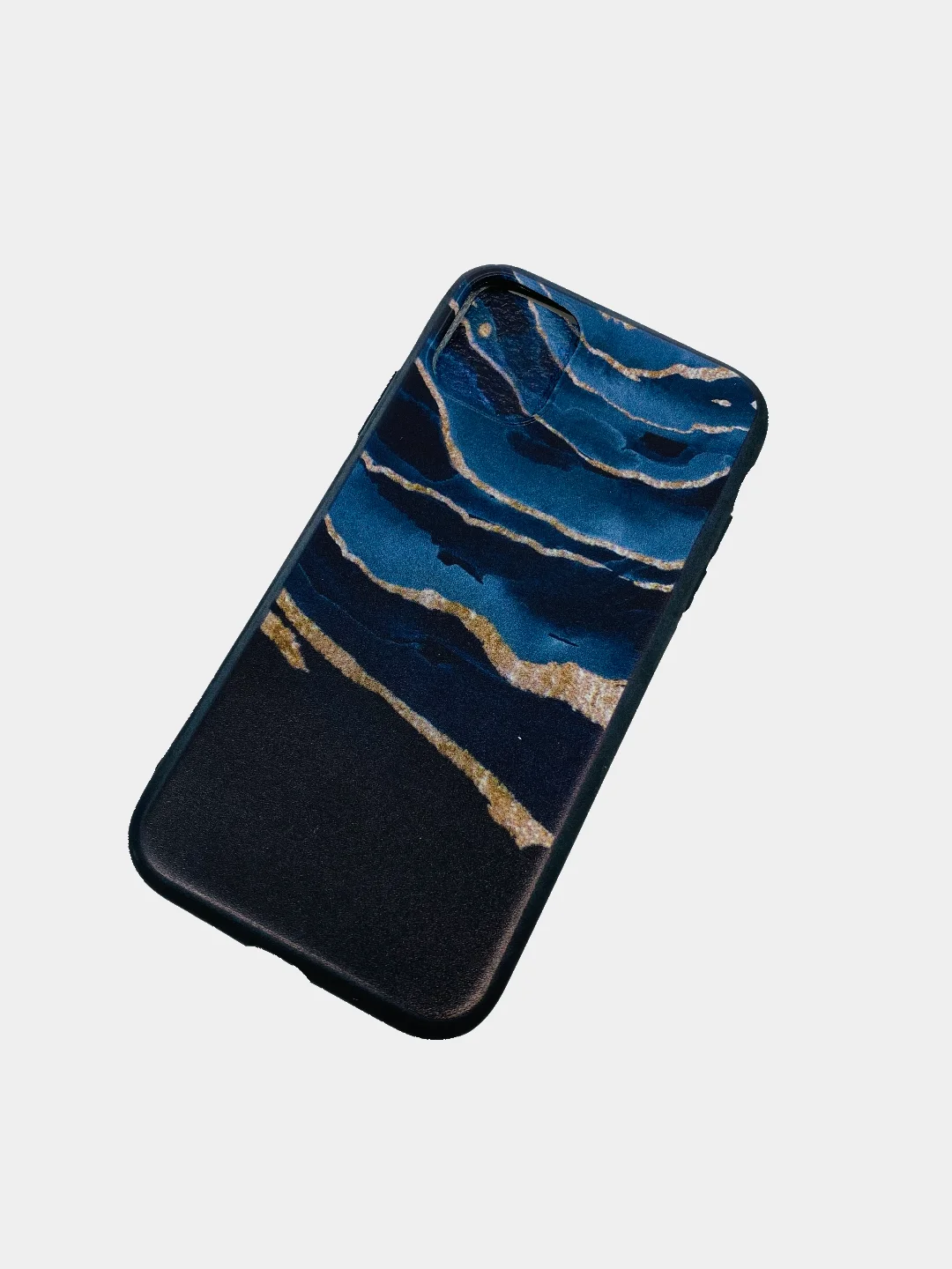Темно-синий яркий чехол цветные принты картинки iPhone 5S, SE 6 6S 7 8 Plus X XS XR 11 12 Mini Pro Max