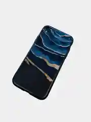 Темно-синий яркий чехол цветные принты картинки iPhone 5S, SE 6 6S 7 8 Plus X XS XR 11 12 Mini Pro Max