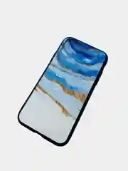 Голубой яркий чехол цветные принты картинки iPhone 5S, SE 6 6S 7 8 Plus X XS XR 11 12 Mini Pro Max