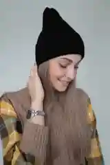 Черный шапка женская Inga, для девочек и мальчиков