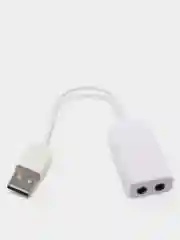 Внешняя звуковая аудиокарта USB 7,1, белая, для микрофона в компьютер или ноутбук 2 входа