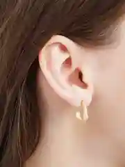 Серьги кольца с серебряной иглой 925