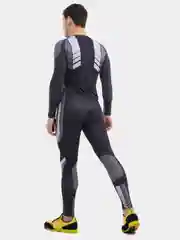 Багровый мужской спортивный костюм: рашгард и тайтсы