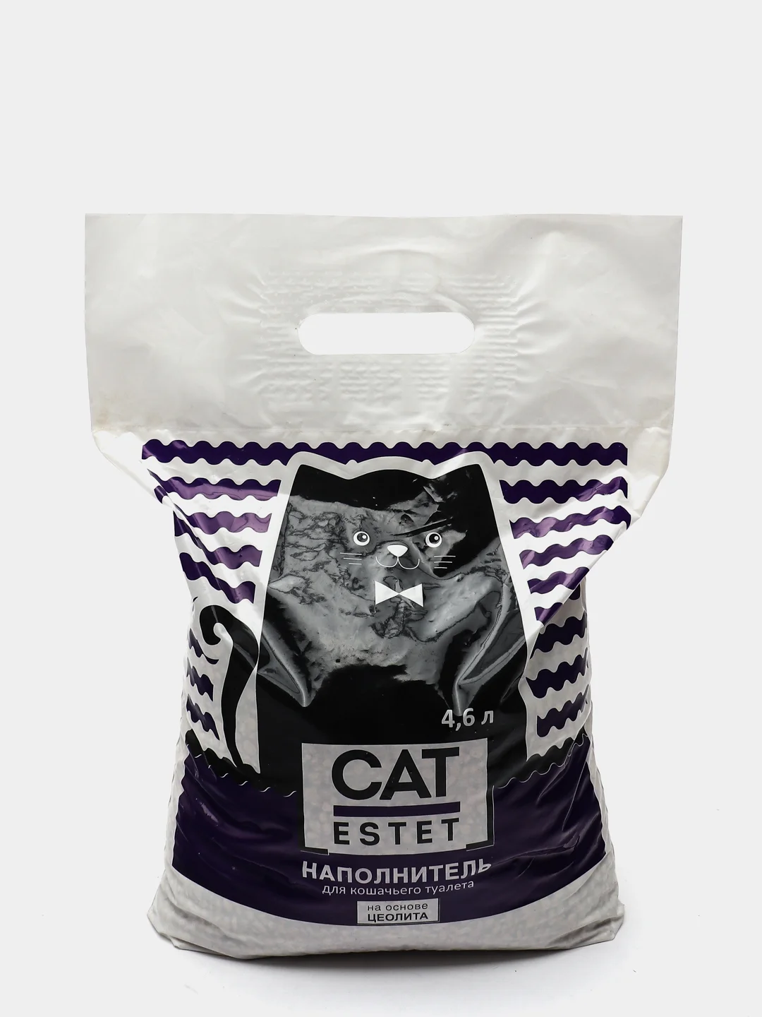 Фиолетовый наполнитель для кошачьего туалета Cat Estet, впитывающий, 4,6 л