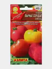 Семена Томат, среднеспелый, крупноплодный, высокорослый, "Бычье сердце", смесь, 0,2 г
