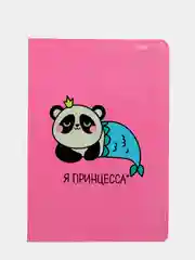 Серый обложка на паспорт, с принтом