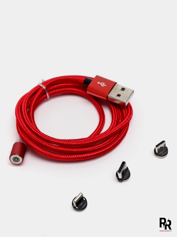 Магнитный кабель для зарядки Floveme (2A), Lightning, Type-C, Micro-USB, 1 метр