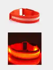 Красный светящийся ошейник LED, для собак и кошек, на батарейках