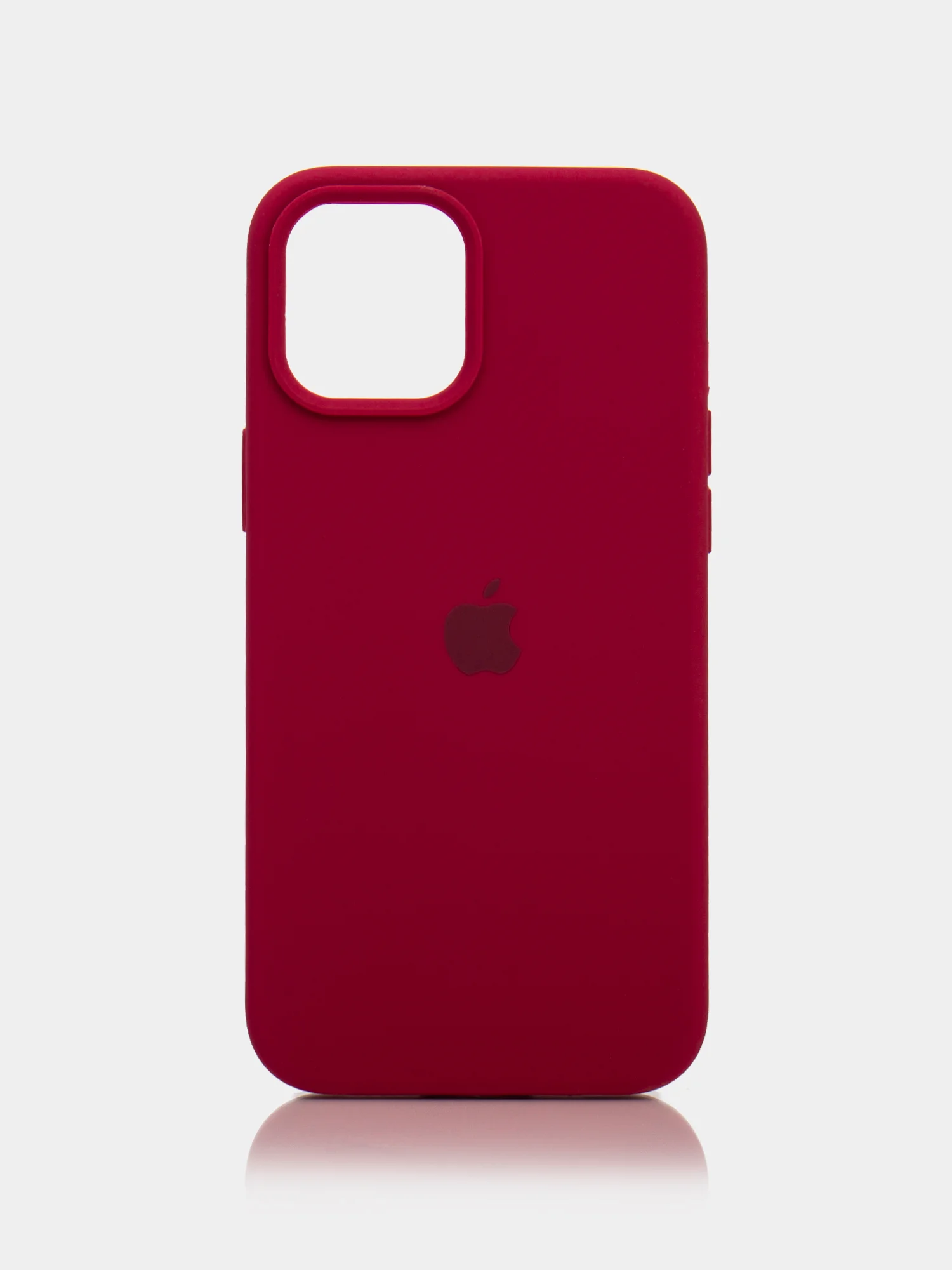 Багровый чехол силиконовый на iPhone 12