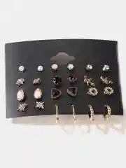 Серьги женские, набор из 12 пар