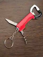 Нож многофункциональный, 3 в 1, рукоять красная