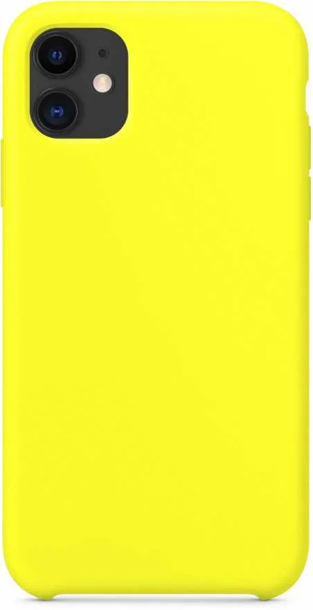 Желтый чехол для iPhone 11 Silicon Case, 15 цветов
