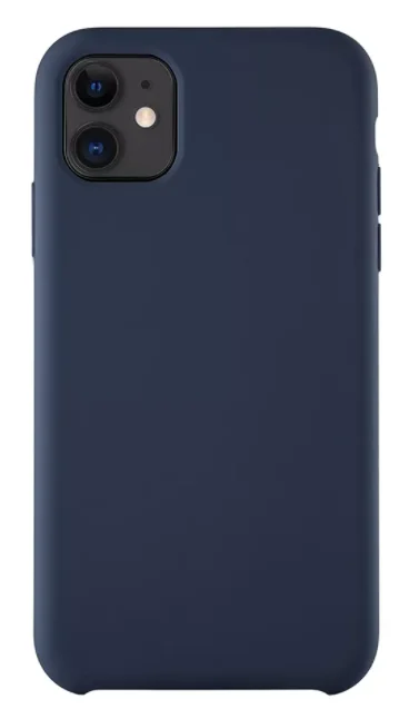 Темно-синий чехол для iPhone 11 Silicon Case, 15 цветов