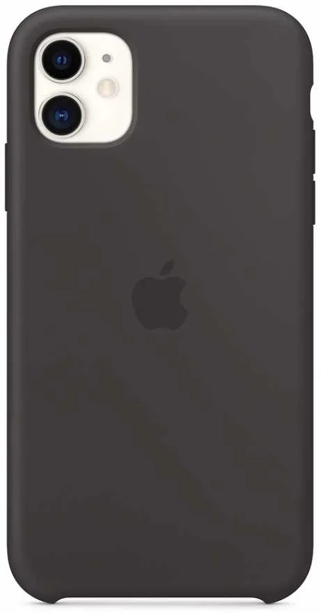 Черный чехол для iPhone 11 Silicon Case, 15 цветов