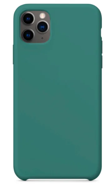 Зеленый накладка Silicone iPhone 11 Pro, 16 цветов