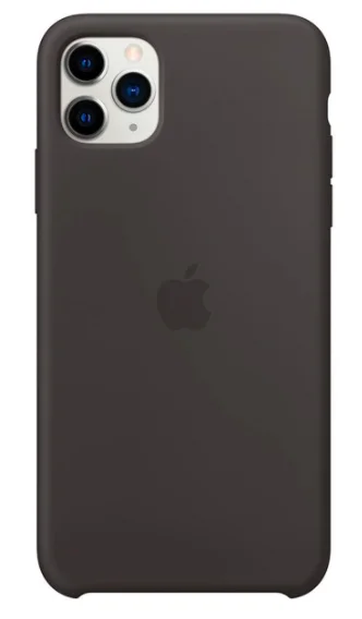 Черный накладка Silicone iPhone 11 Pro, 16 цветов