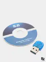 Синий usb адаптер Bluetooth 5.0 (блютуз)