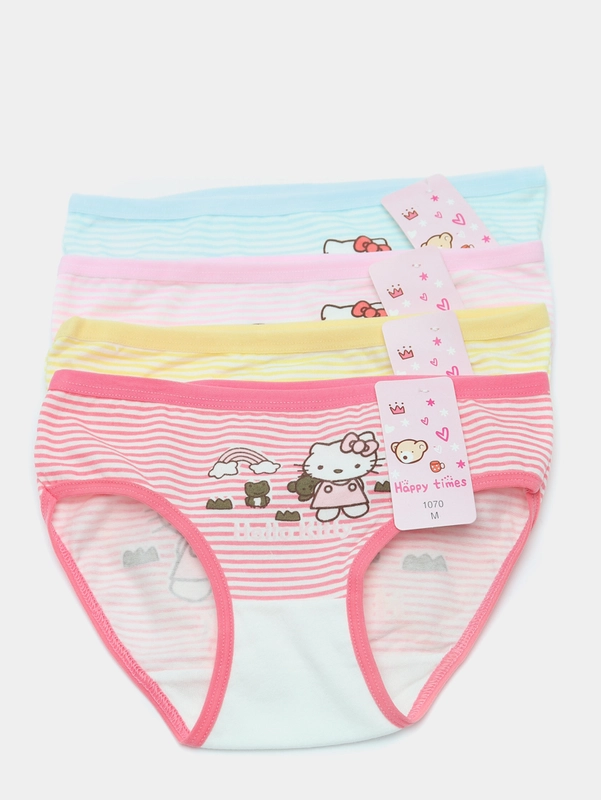 Трусы детские "Hello Kitty", комплект детских трусов, 4 штуки