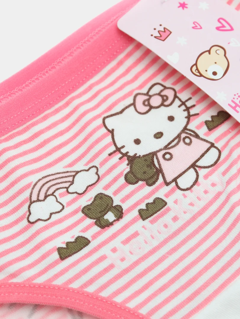 Трусы детские "Hello Kitty", комплект детских трусов, 4 штуки