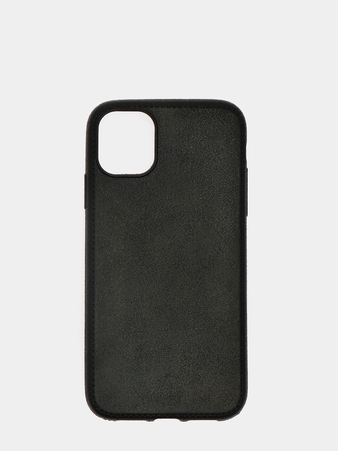 Черный чехол на iPhone, декор "кожа"