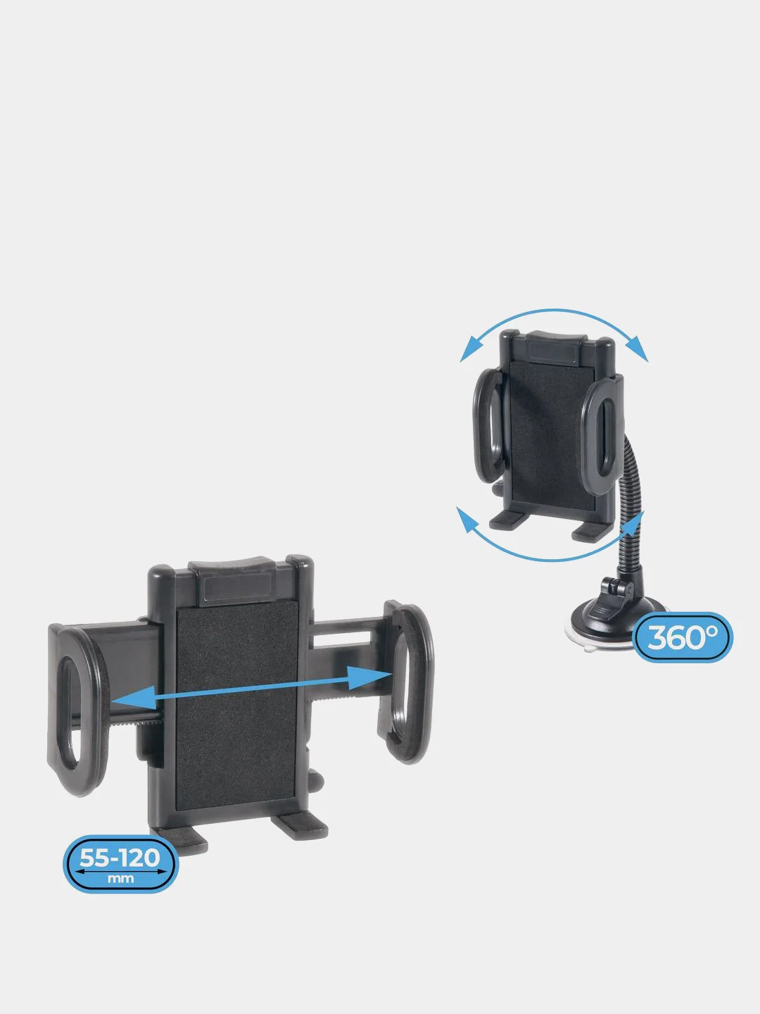 Черный автомобильный держатель для телефона на стекло Defender Car holder 111