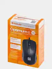 Черный мышь проводная оптическая Defender Optimum MB-160 черный, 3 кнопки, 1000 dpi