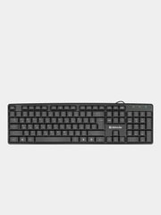 Клавиатура проводная Defender Element USB RU, черный, полноразмерная