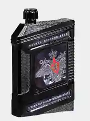 Черный фляжка в подарочной коробке 240 мл (разные войска), 5 вариантов